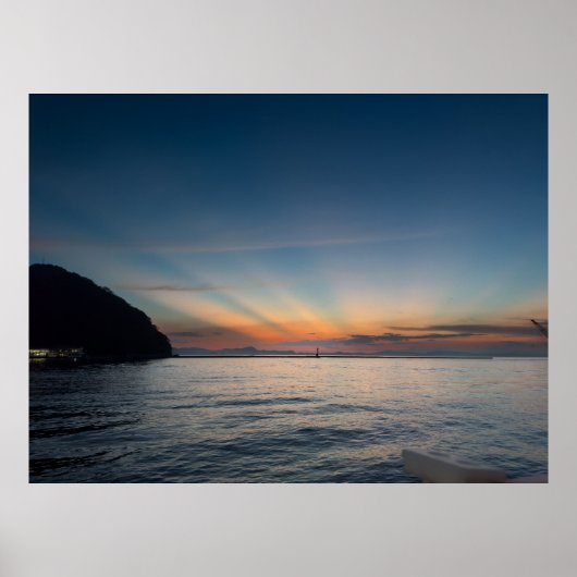 Poster Poutres de soleil couchant (Devant)