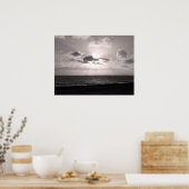 Poster Poutres noires et blanches (Cuisine)