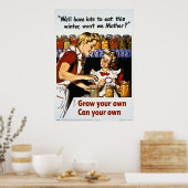 Poster Pouvez-Vous Croître, Pouvez-Vous Vous Propre ? (Cuisine)