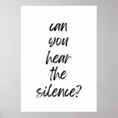 Poster Pouvez-vous entendre le silence ? (Devant)