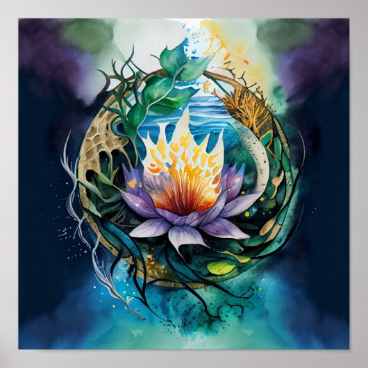 Poster pouvoir de guérison de l'immersion dans la nature (Devant)