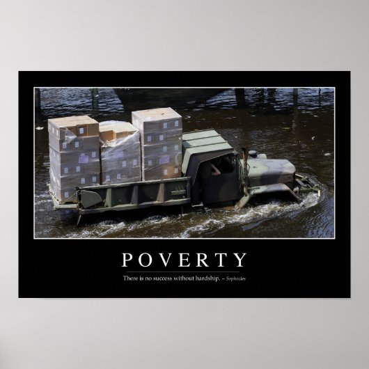 Poster Poverty: Inspirational Quote 2 (Devant)