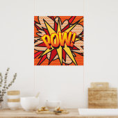 Poster POW Comic Book Pop Art tendance Fun (Cuisine)