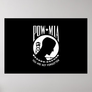 Poster POW MIA Héros militaires américains Prisonniers de