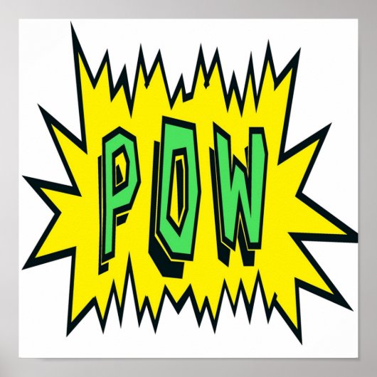 Poster POW Superhero Comic Books (Devant)