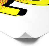 Poster POW typographie bande dessinée pop art (Coin)