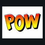 Poster POW typographie bande dessinée pop art<br><div class="desc">POW typographie BD pop art domaine public,  typographie,  BD pop art</div>
