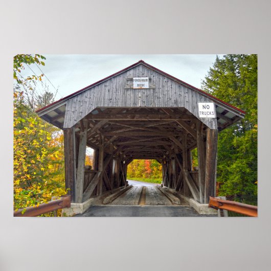 Poster Power House Covered Bridge, Vermont (Devant)