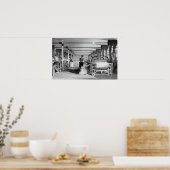 Poster Power Loom Weaving, gravé par J. Tingle, 1835 (Cuisine)