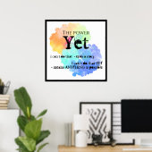 Poster Power of yet motivational (Bureau à domicile)