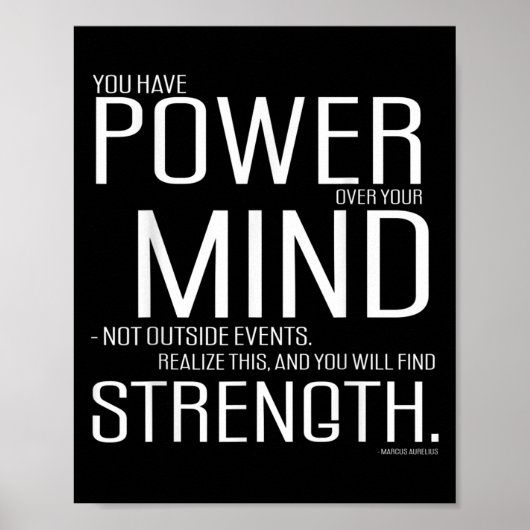 Poster Power Over Your Mind Marcus Aurelius Stoic Philoso (Devant)