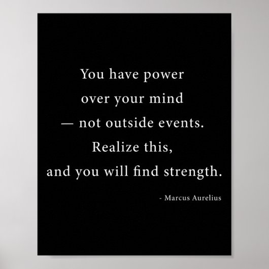 Poster Power Over Your Mind Marcus Aurelius Stoic Philoso (Devant)