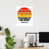 Poster Powered by the Spirit - Zacharie 4:6 (Bureau à domicile)