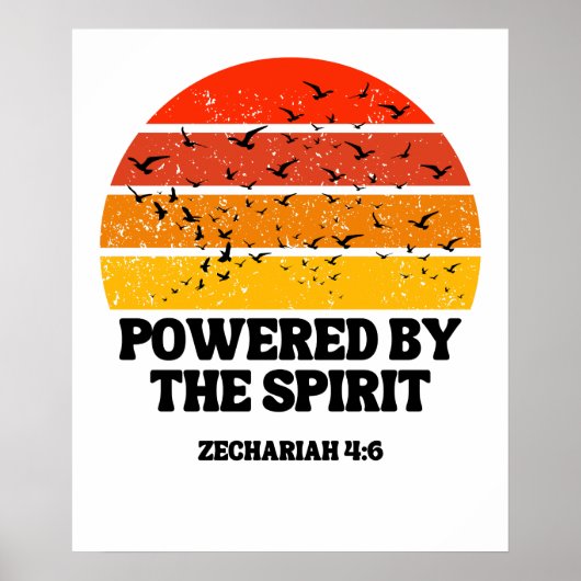 Poster Powered by the Spirit - Zacharie 4:6 (Devant)