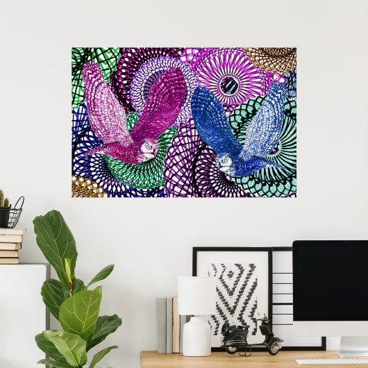 Poster Powerful Owls (Bureau à domicile)