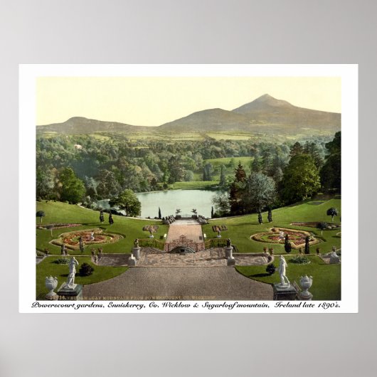 Poster Powerscourt Gardens, Wicklow Irlande (Devant)