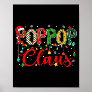 Poster Pp Claus Lumières de Noël Pyjama Famille Assorti M