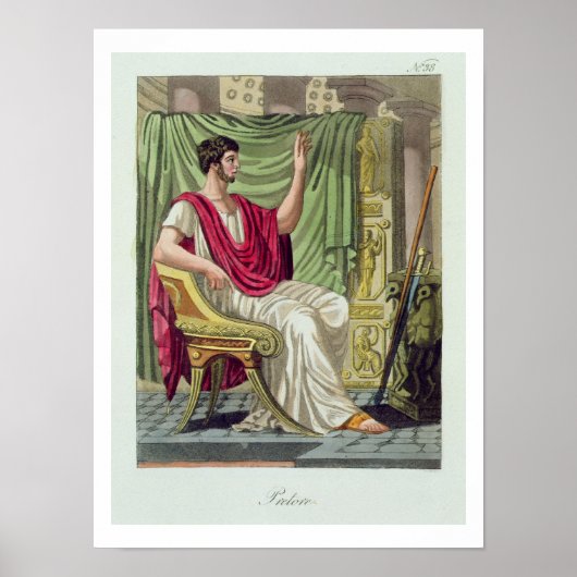Poster Praetor, n° 38 de 'Rome antique', gravée par L (Devant)