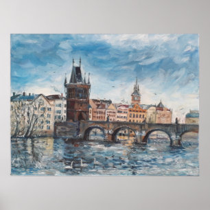 Poster Prag - Charles-Brückenmalerei