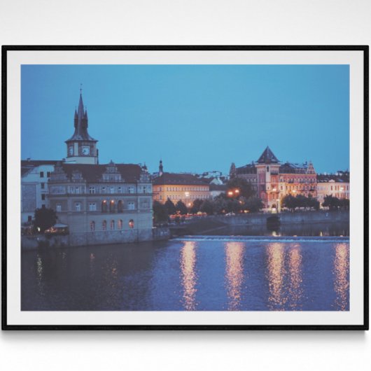 Poster Prague Night Fine Art Photographie Imprimer