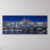 Poster Prague Panorama Pont Charles Château de Prague (Devant)