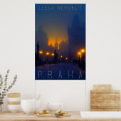 Poster Prague par Nuit, Praha, République Tchèque (Cuisine)