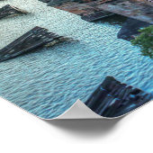 Poster Prague République tchèque Charles Bridge Voyage (Coin)