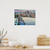 Poster Prague République tchèque Charles Bridge Voyage (Cuisine)