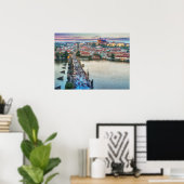 Poster Prague République tchèque Charles Bridge Voyage (Bureau à domicile)