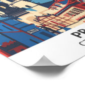 Poster Prague République tchèque Retro Voyage d'oeuvres d (Coin)