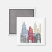 Poster Prague skyline Magneet (Voorkant / Achterkant)