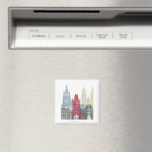 Poster Prague skyline Magneet (Insitu (Vaatwasser))