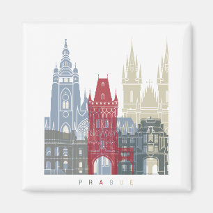 Poster Prague skyline Magneet