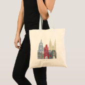 Poster Prague skyline Tote Bag (Voorkant (product))