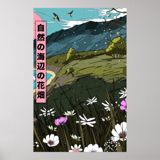 Poster Prairie côtière de la nature (Devant)