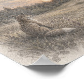 Poster Prairie de coucher de soleil | Forêt de graphite r (Coin)