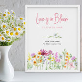 Poster Prairie de Fleurs Sauvages L'amour est en fleurs B