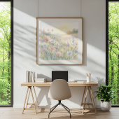 Poster Prairie de Fleurs Sauvages Pastel