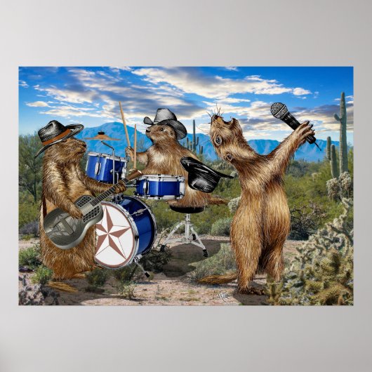 Poster Prairie Dogs Band (Devant)