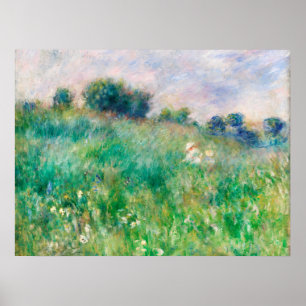 Poster Prairie verte par Renoir Peinture impressionniste