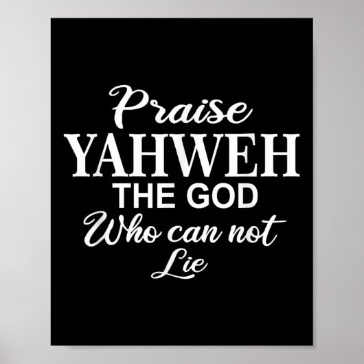Poster Praise Yahweh The God_ Christian Motivation Insrat (Devant)