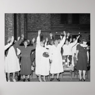 Poster Praising the Lord, 1941. Vintage Photo