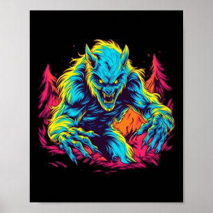 Poster Pranks Werewolf - Mischief lunaire pour Halloween