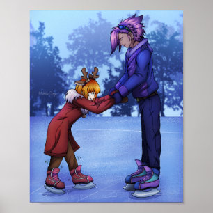 Poster Pratique du patinage sur glace