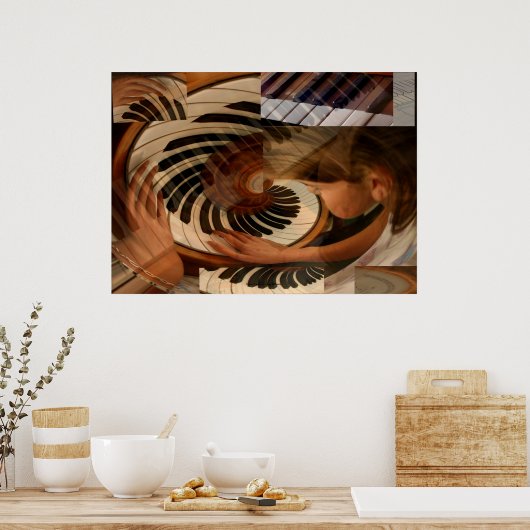 Poster Pratique du piano (Cuisine)