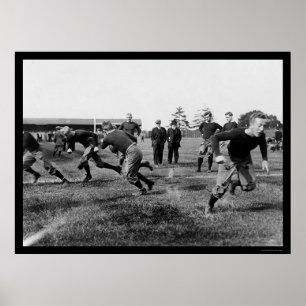 Poster Pratique en matière 1912 du football de Yale