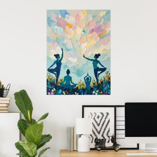 Poster Pratique paisible du yoga