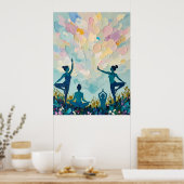 Poster Pratique paisible du yoga (Cuisine)