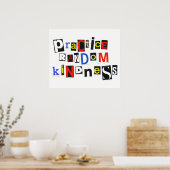 Poster Pratiquer la gentillesse aléatoire (Cuisine)