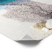 Poster "Pray More Worry Less" Coquillages sur Sandy Beach (Coin)